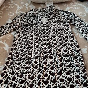 Stylish Geometric Black and White Dress